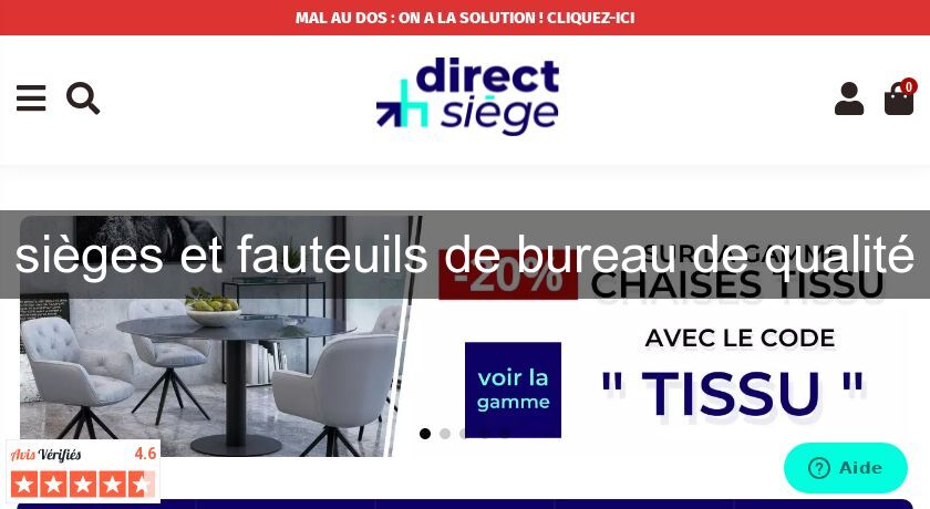 sièges et fauteuils de bureau de qualité