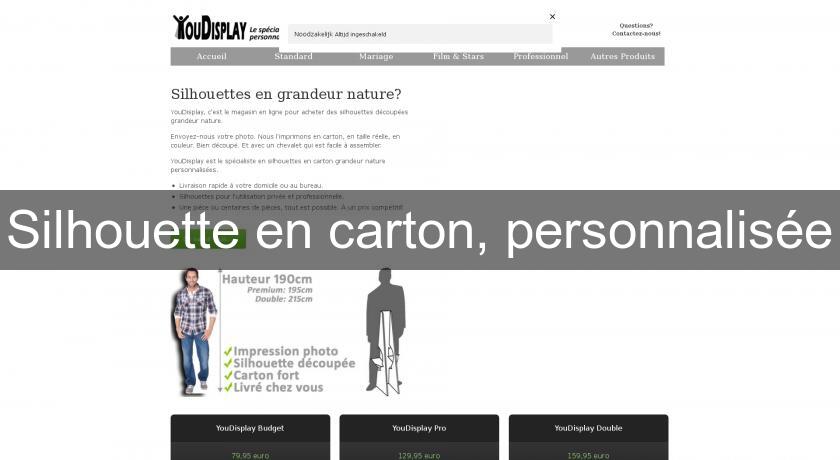 Silhouette en carton, personnalisée