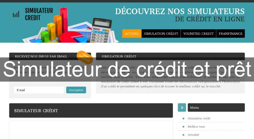 Simulateur de crédit et prêt Simulateur de crédit et prêt