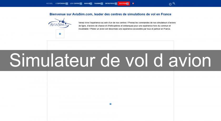 Simulateur de vol d'avion