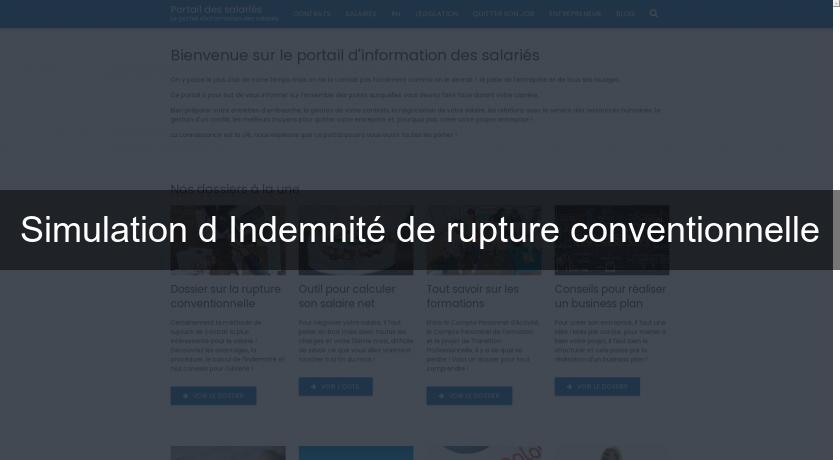 Simulation d'Indemnité de rupture conventionnelle