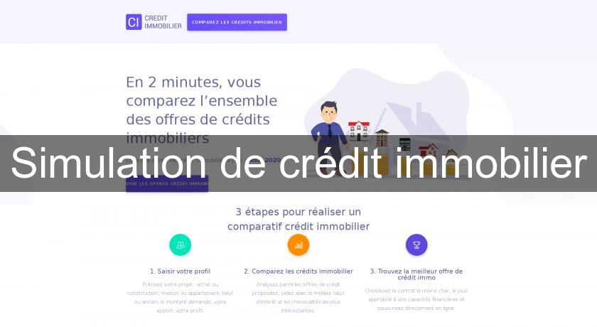 Simulation de crédit immobilier Simulation de crédit immobilier