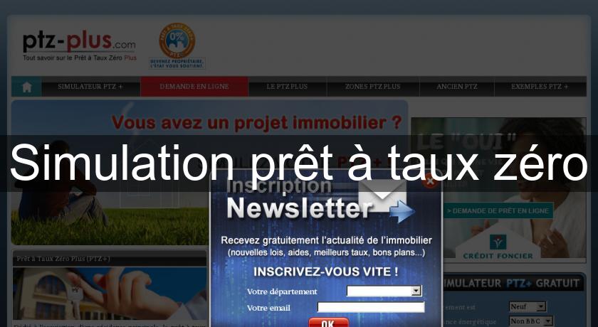 Simulation prêt à taux zéro Simulation prêt à taux zéro