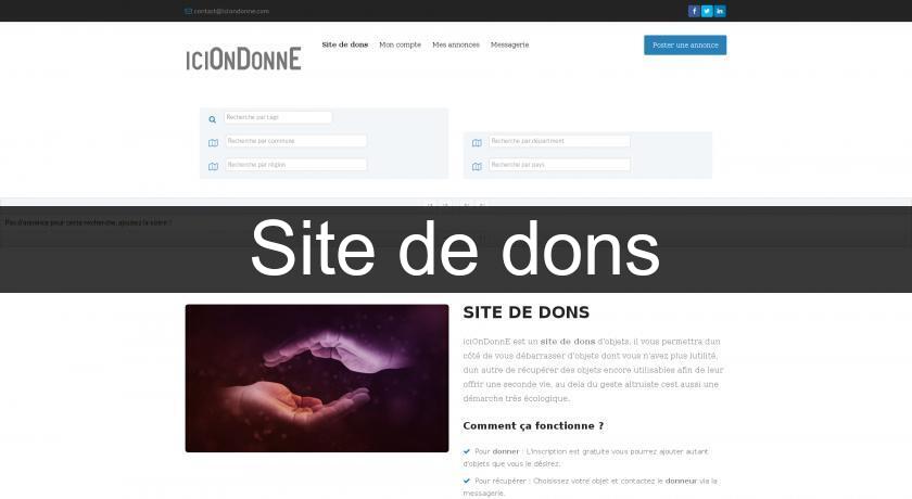 Site de dons Site de dons