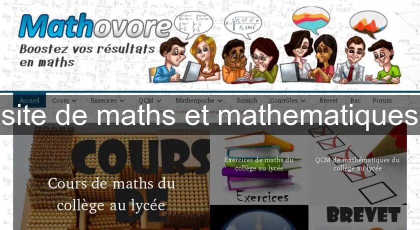 site de maths et mathematiques