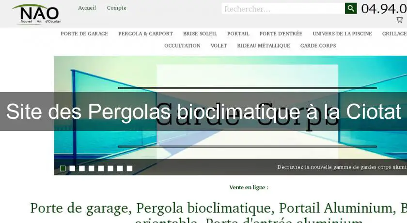Site des Pergolas bioclimatique à la Ciotat