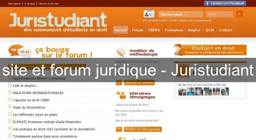 site et forum juridique - Juristudiant