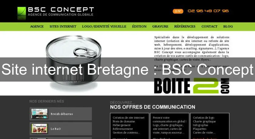 Site internet Bretagne : BSC Concept