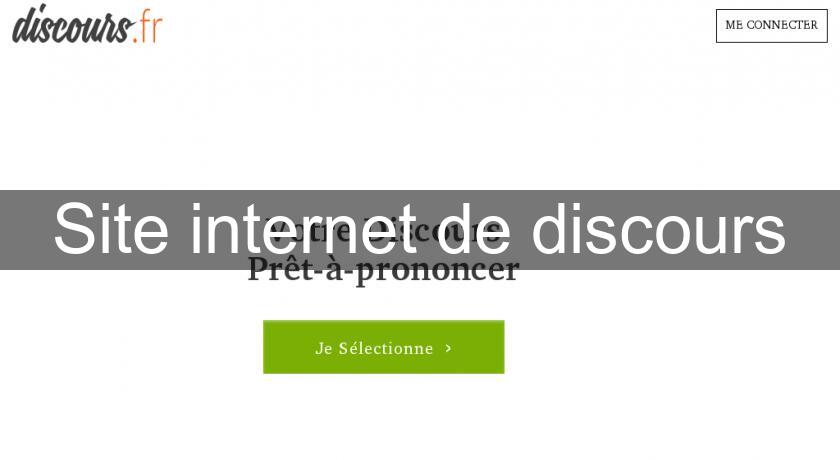 Site internet de discours Site internet de discours