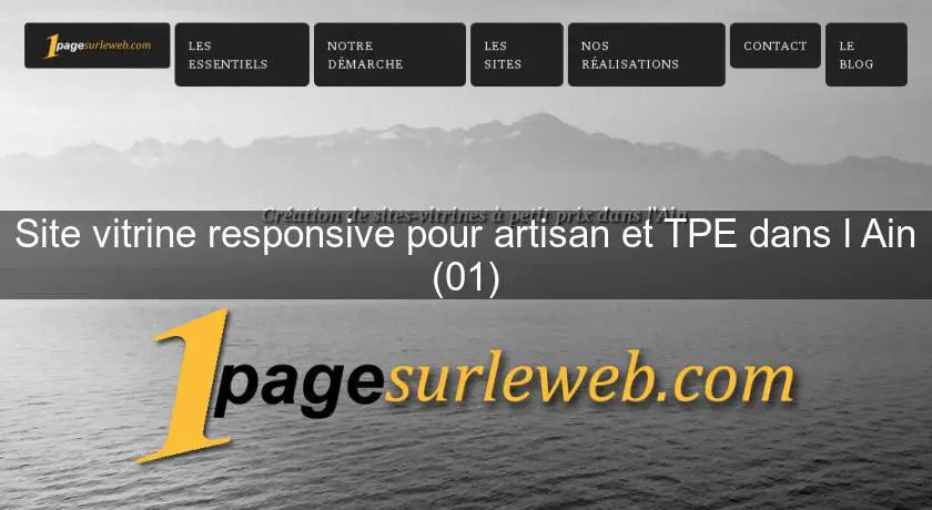 Site vitrine responsive pour artisan et TPE dans l'Ain (01)