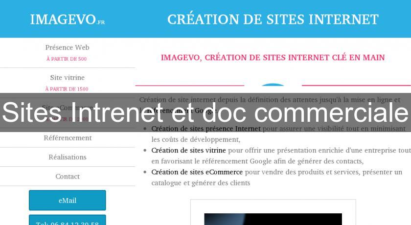 Sites Intrenet et doc commerciale