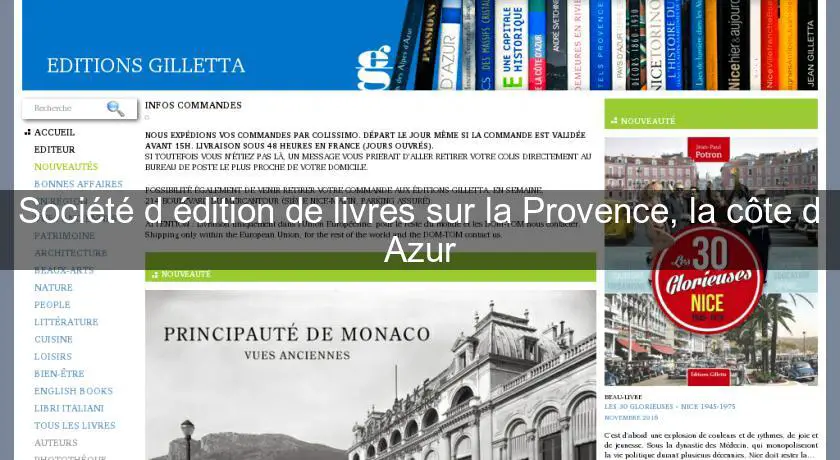 Société d'édition de livres sur la Provence, la côte d'Azur