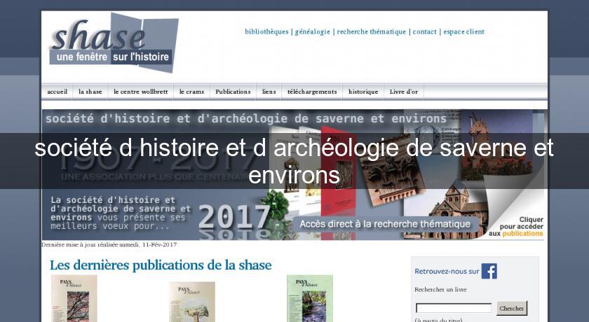 société d'histoire et d'archéologie de saverne et environs