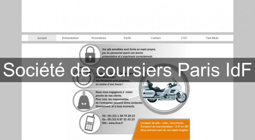 Société de coursiers Paris IdF Société de coursiers Paris IdF