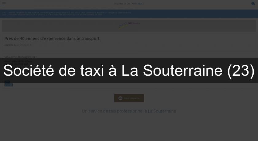 Société de taxi à La Souterraine (23)
