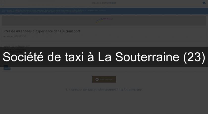 Société de taxi à La Souterraine (23) Société de taxi à La Souterraine (23)