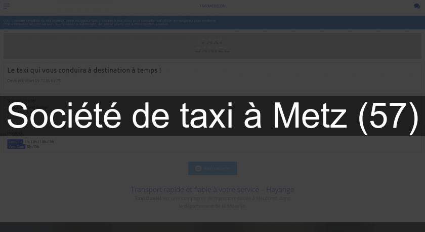 Société de taxi à Metz (57)