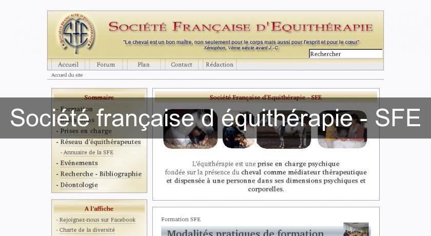 Société française d'équithérapie - SFE Société française d'équithérapie - SFE