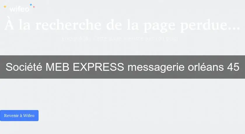 Société MEB EXPRESS messagerie orléans 45