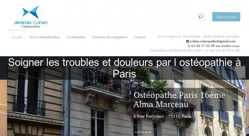 Soigner les troubles et douleurs par l'ostéopathie à Paris