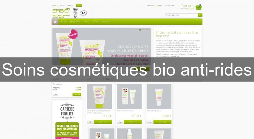Soins cosmétiques bio anti-rides Soins cosmétiques bio anti-rides