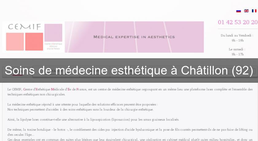 Soins de médecine esthétique à Châtillon (92)