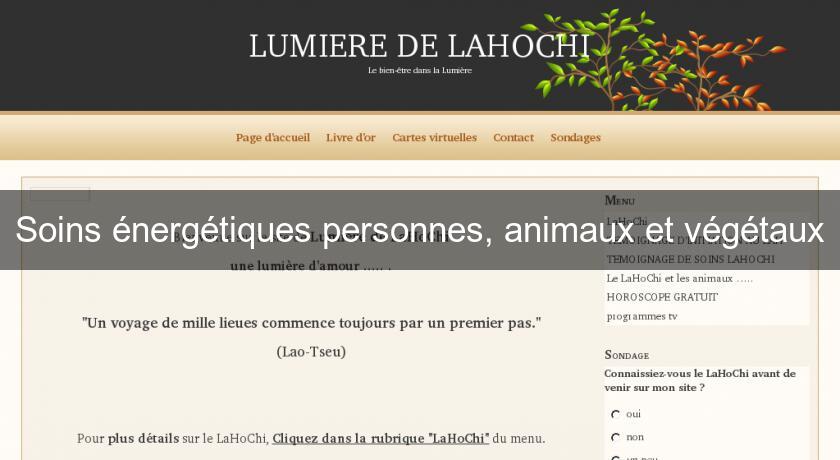 Soins énergétiques personnes, animaux et végétaux