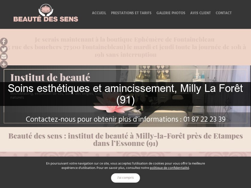 Soins esthétiques et amincissement, Milly La Forêt (91) Soins esthétiques et amincissement, Milly La Forêt (91)