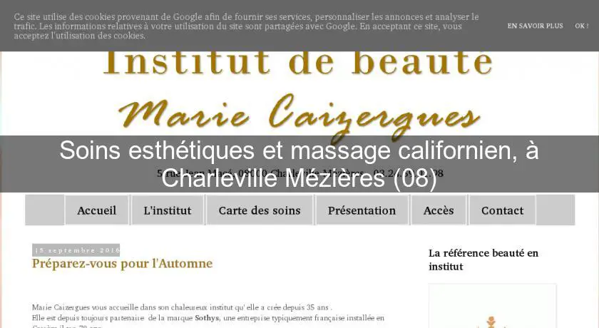 Soins esthétiques et massage californien, à Charleville Mézières (08)