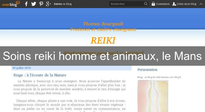 Soins reiki homme et animaux, le Mans