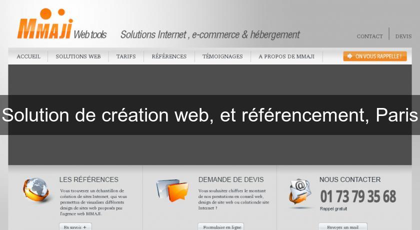Solution de création web, et référencement, Paris