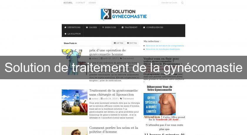 Solution de traitement de la gynécomastie