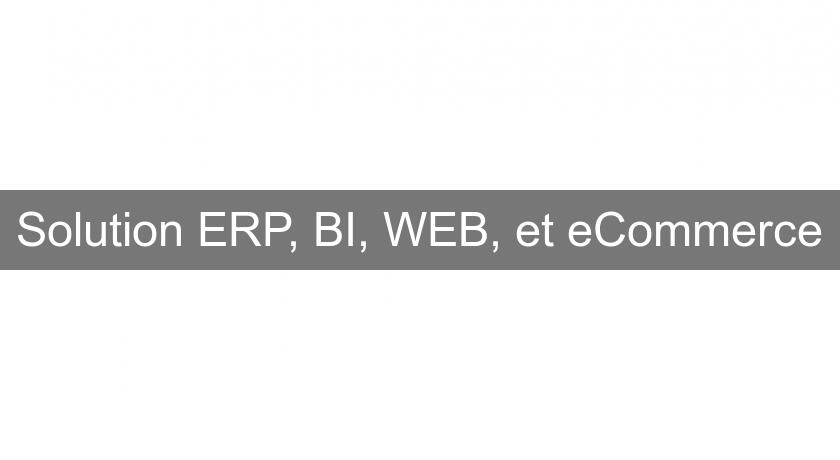 Solution ERP, BI, WEB, et eCommerce Solution ERP, BI, WEB, et eCommerce