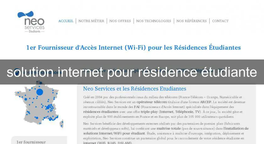solution internet pour résidence étudiante