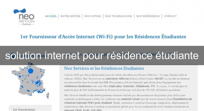 solution internet pour résidence étudiante solution internet pour résidence étudiante