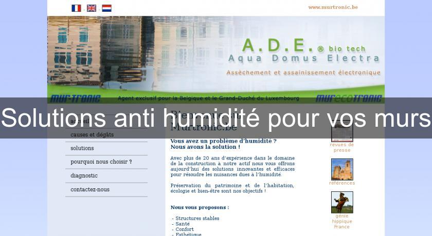 Solutions anti humidité pour vos murs Solutions anti humidité pour vos murs