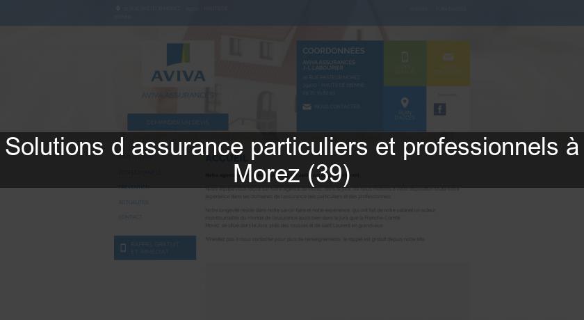 Solutions d'assurance particuliers et professionnels à Morez (39) Solutions d'assurance particuliers et professionnels à Morez (39)