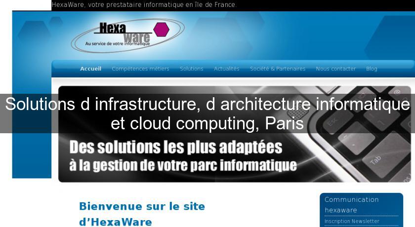 Solutions d'infrastructure, d'architecture informatique et cloud computing, Paris