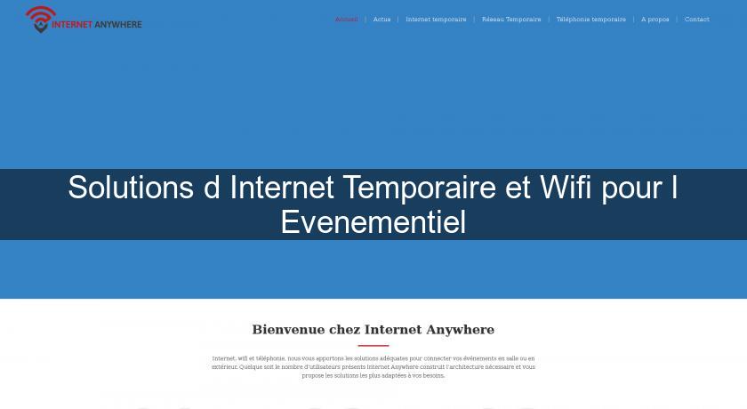 Solutions d'Internet Temporaire et Wifi pour l'Evenementiel