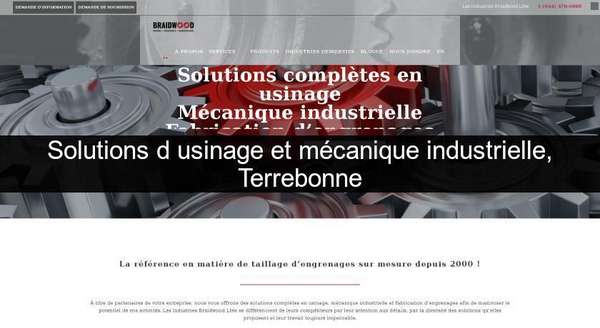 Solutions d'usinage et mécanique industrielle, Terrebonne