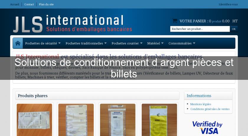 Solutions de conditionnement d'argent pièces et billets Solutions de conditionnement d'argent pièces et billets