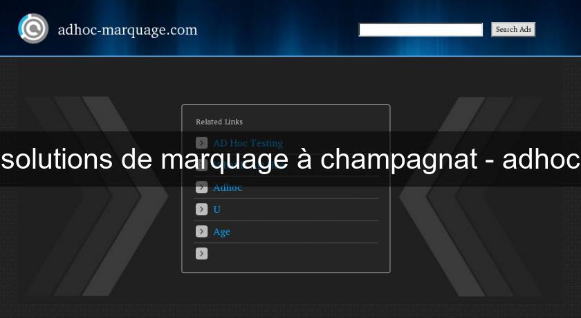 solutions de marquage à champagnat - adhoc solutions de marquage à champagnat - adhoc