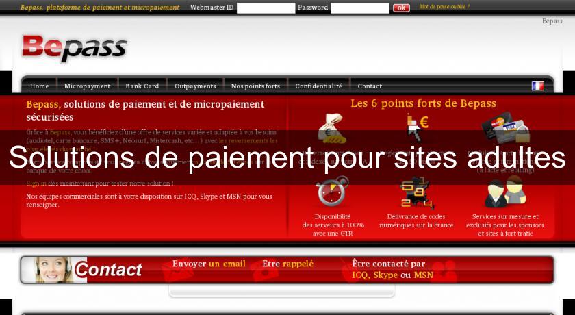Solutions de paiement pour sites adultes Solutions de paiement pour sites adultes