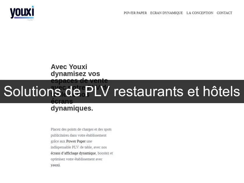Solutions de PLV restaurants et hôtels