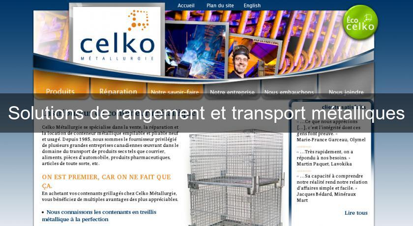 Solutions de rangement et transport métalliques Solutions de rangement et transport métalliques