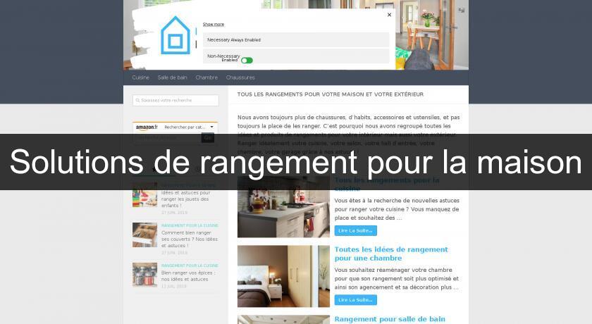 Solutions de rangement pour la maison