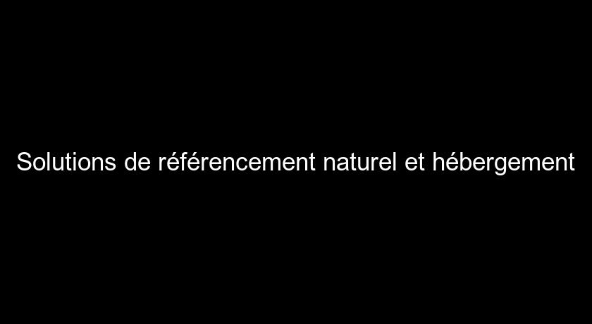 Solutions de référencement naturel et hébergement Solutions de référencement naturel et hébergement