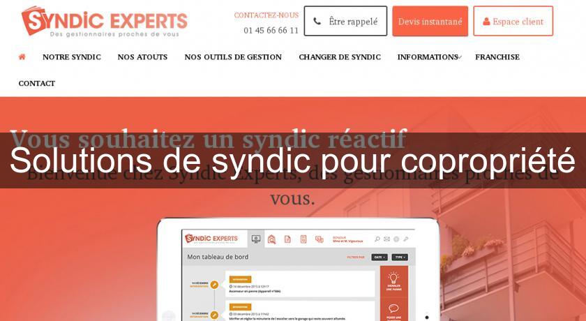 Solutions de syndic pour copropriété Solutions de syndic pour copropriété