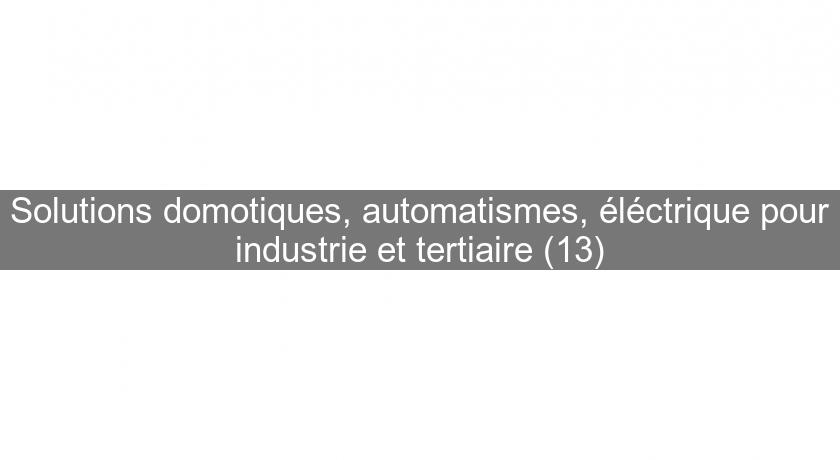 Solutions domotiques, automatismes, éléctrique pour industrie et tertiaire (13) Solutions domotiques, automatismes, éléctrique pour industrie et tertiaire (13)