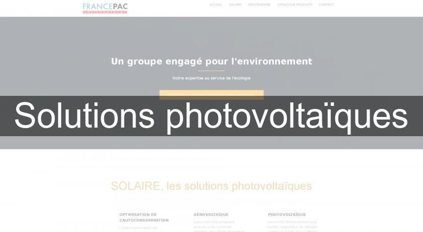 Solutions photovoltaïques